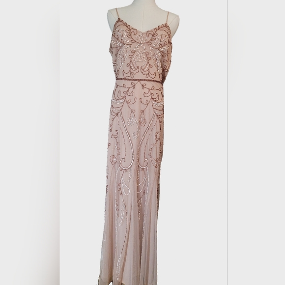 Adrianna Papell Blush Pink Embellished Prom Dress - Picture 4 of 9